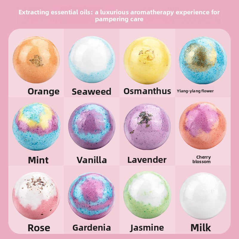 Scented Bath Bombs with Dried Flowers