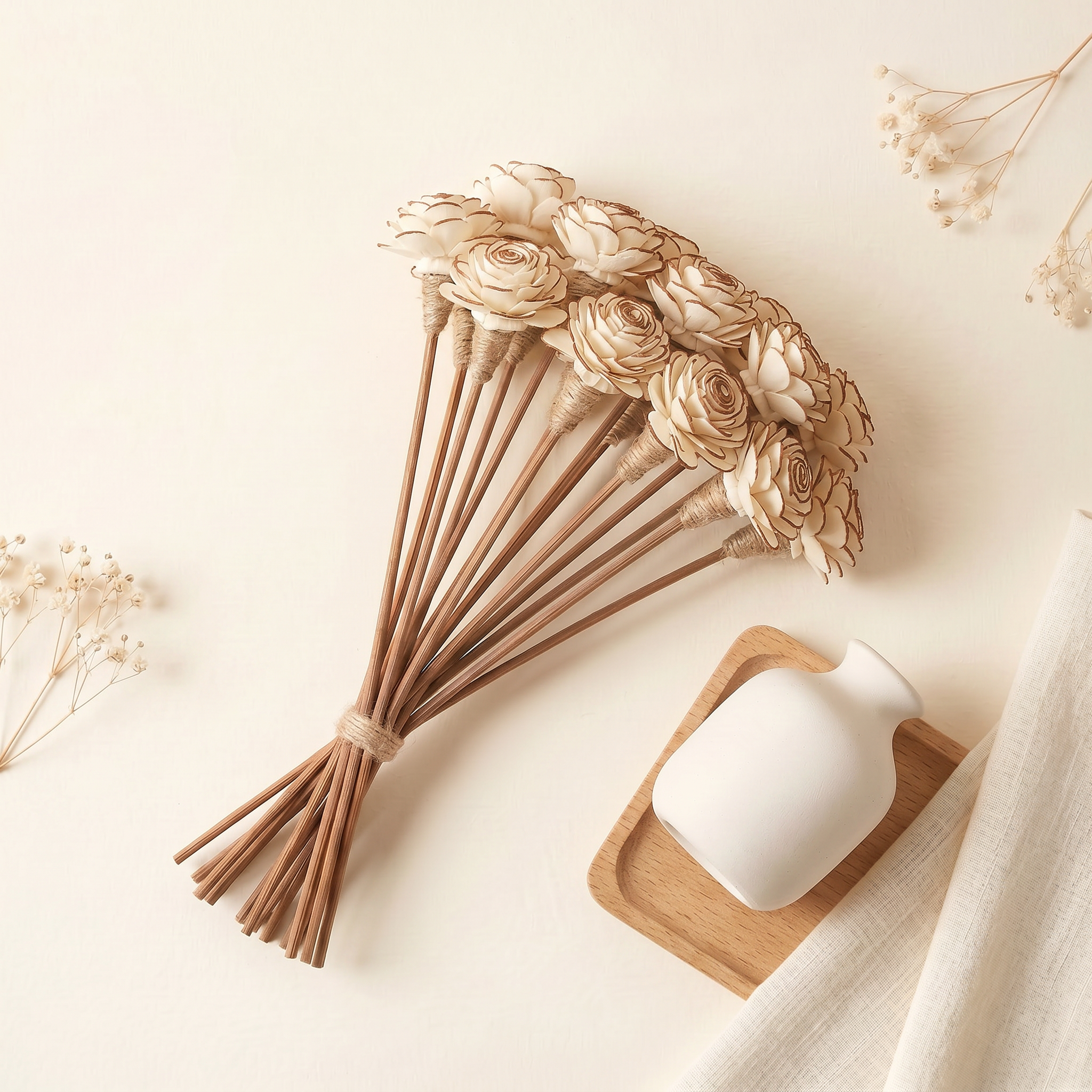 Sola Wood Flower Reed Diffuser Sticks, 9" — 12 Pack