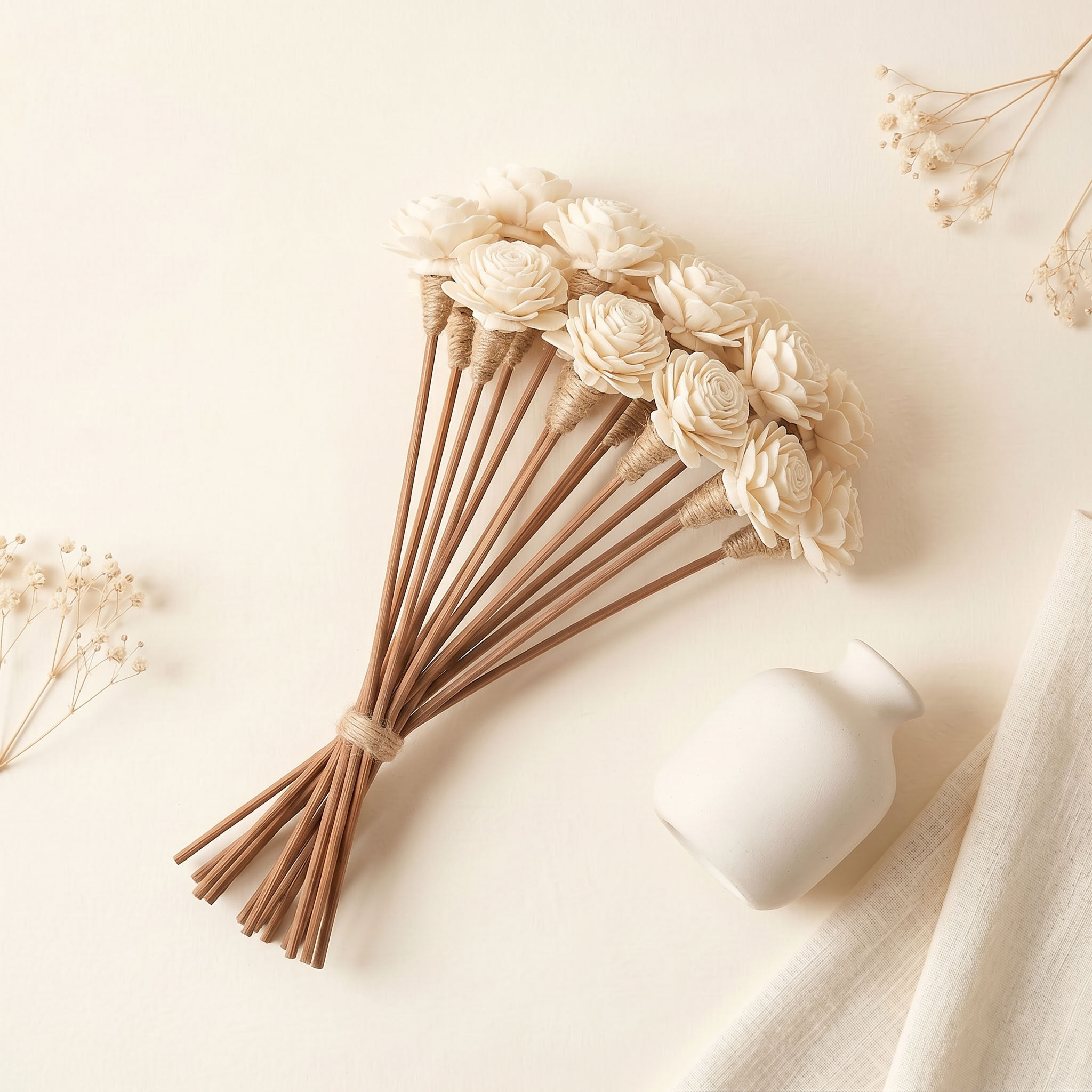 Sola Wood Flower Reed Diffuser Sticks, 9" — 12 Pack